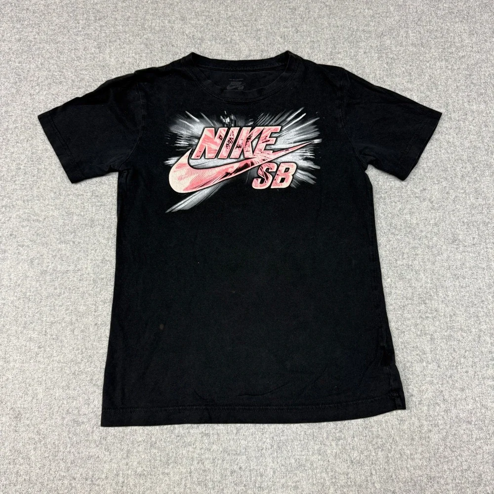 Nike SB | Boys Graphic T-Shirt | Large | Black | Short Sleeve Crew Neck Logo Tee